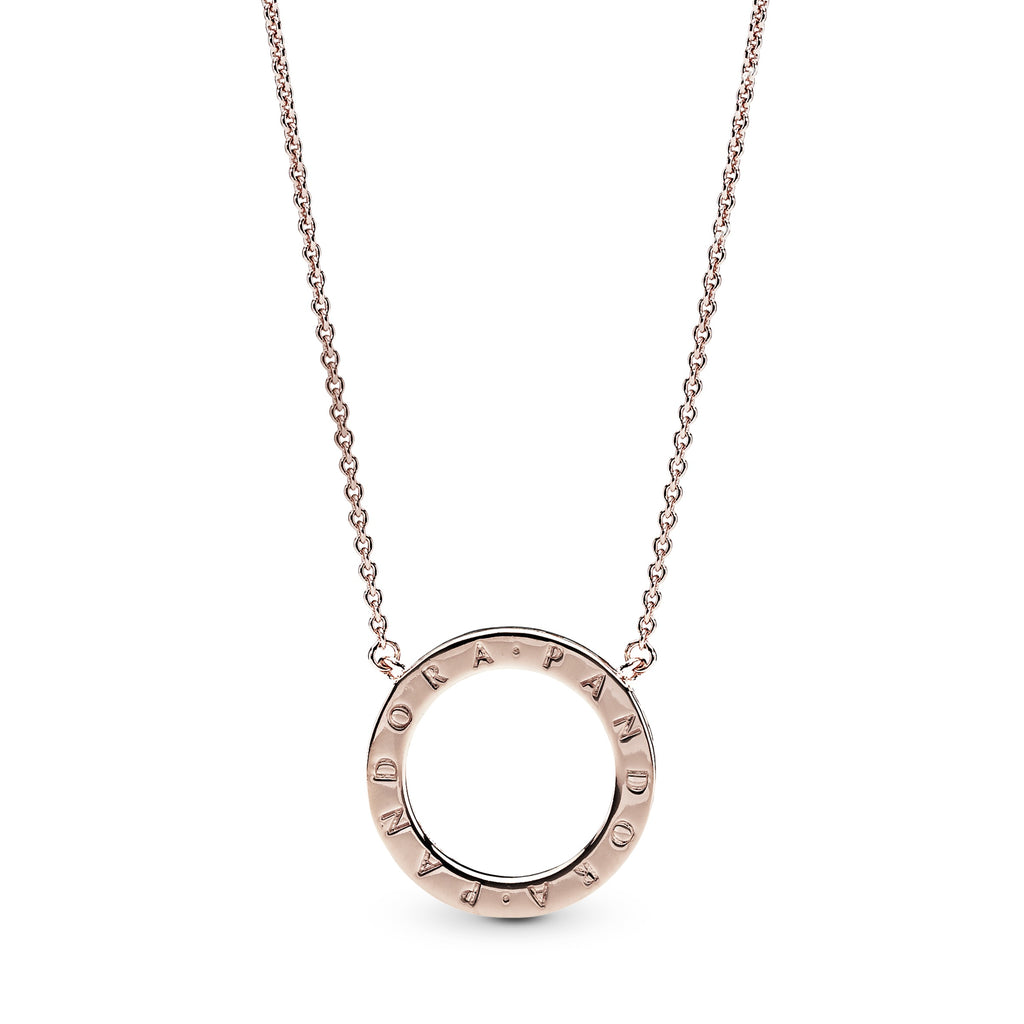 Pandora gold circle necklace hot sale