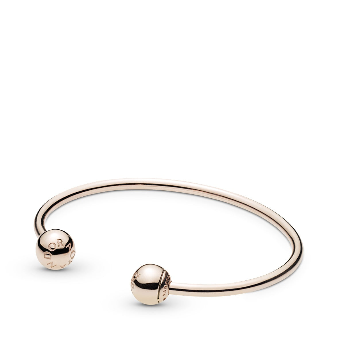 14k Rose Gold Plated Pandora Rose Open Bangle PANDORA Rose Open