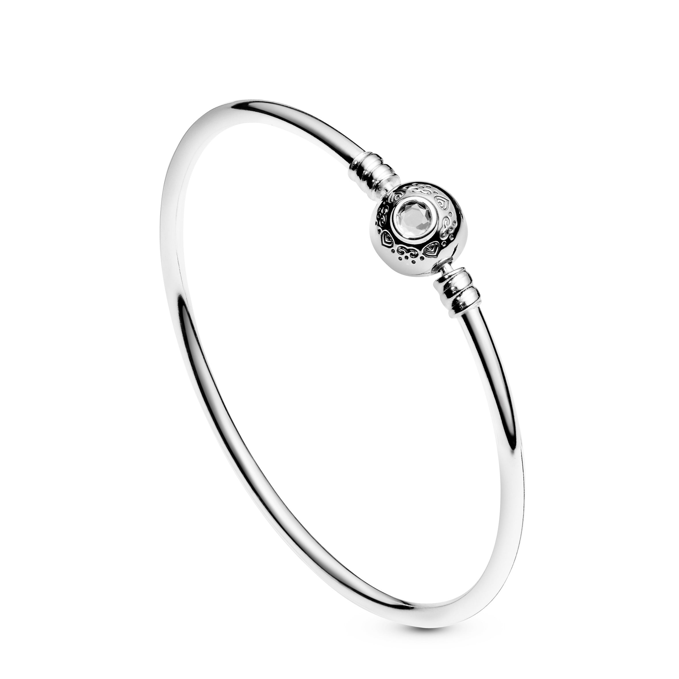 Disney Jasmine silver bangle with clear cubic zirconia