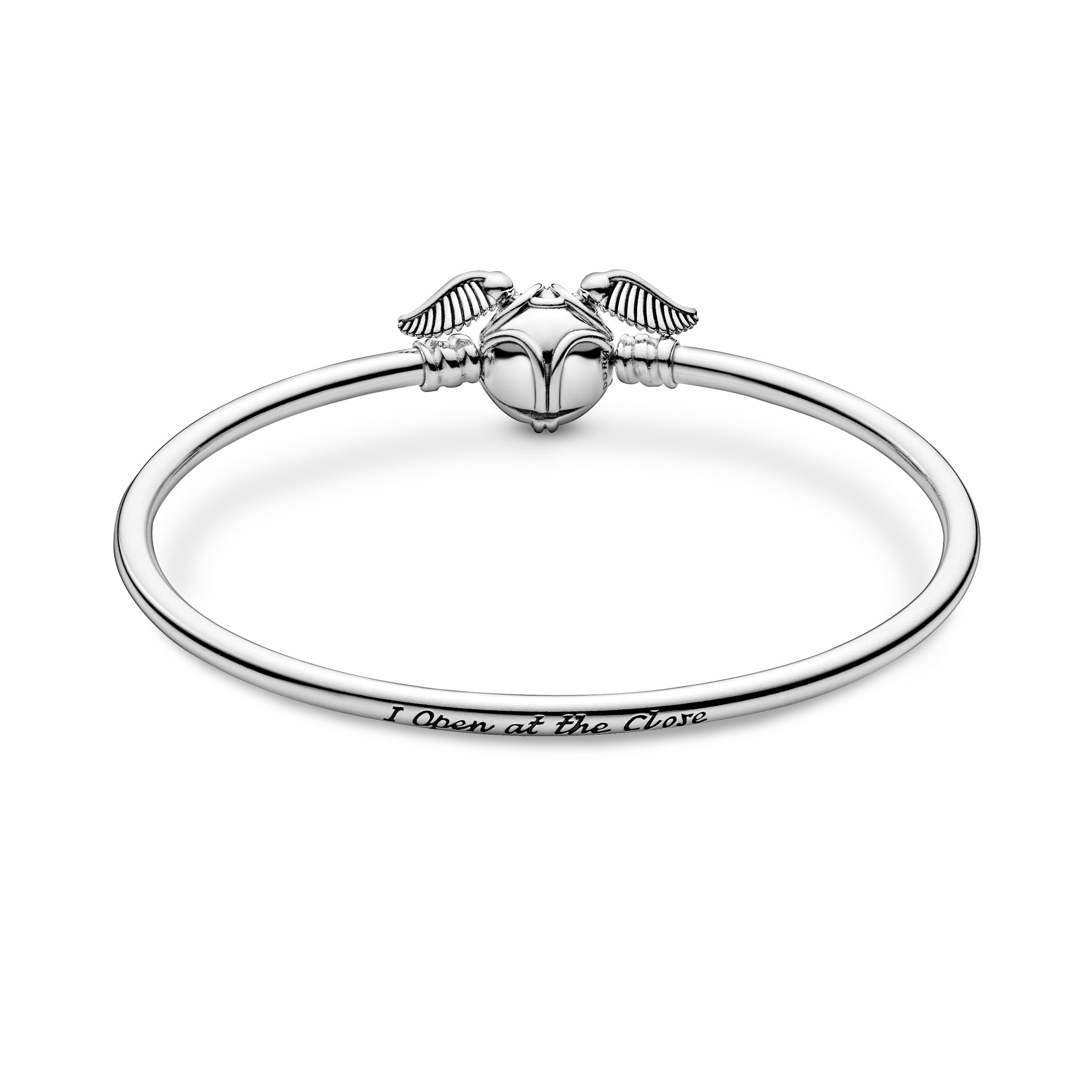 Harry Potter sterling silver bangle with Golden Snitch clasp