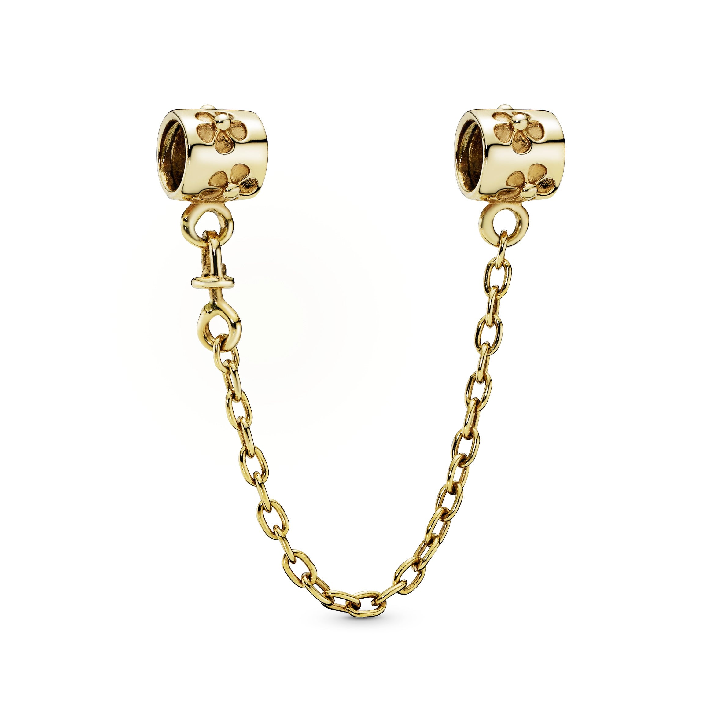 Floral gold safety chain