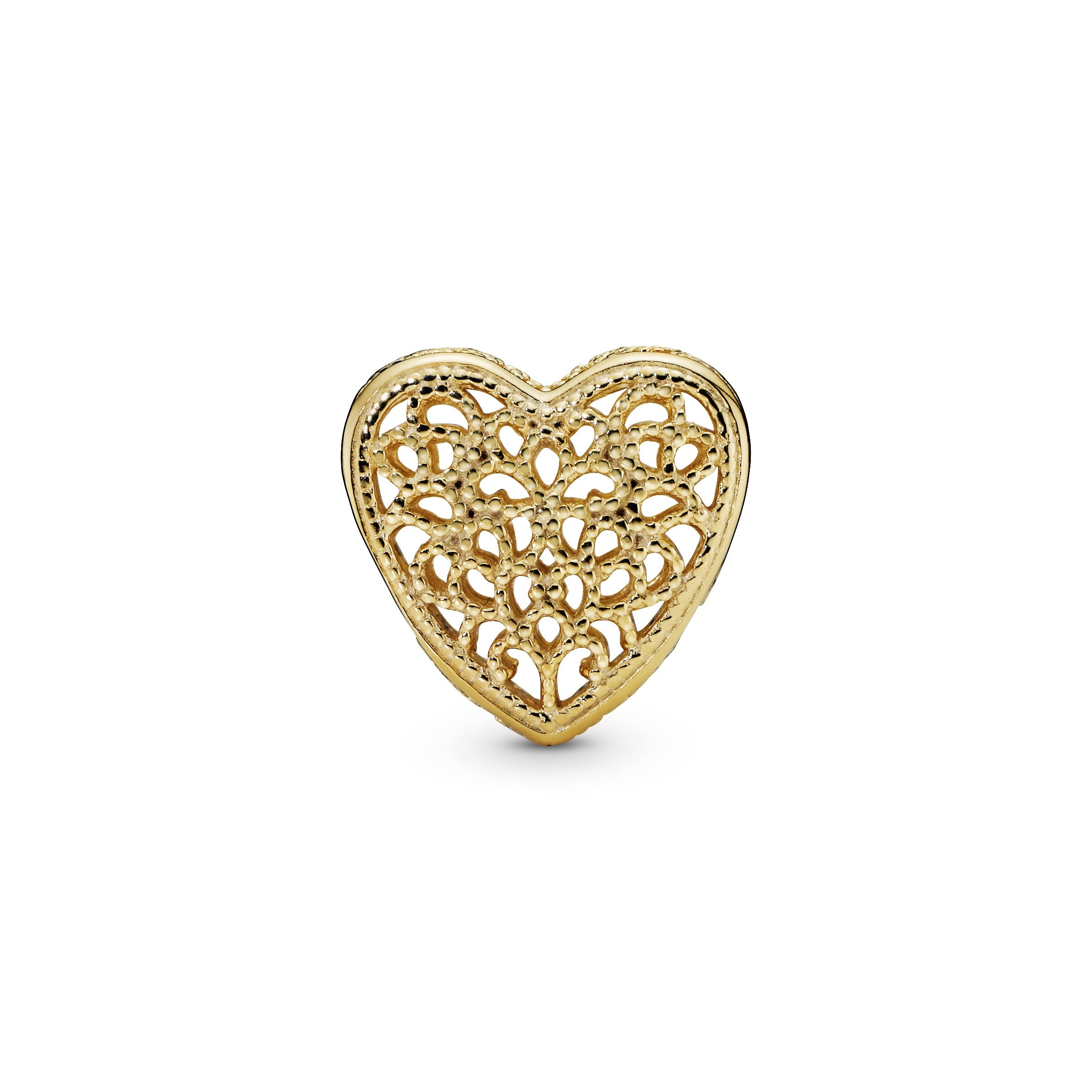 Openwork heart 14k Gold Plated charm