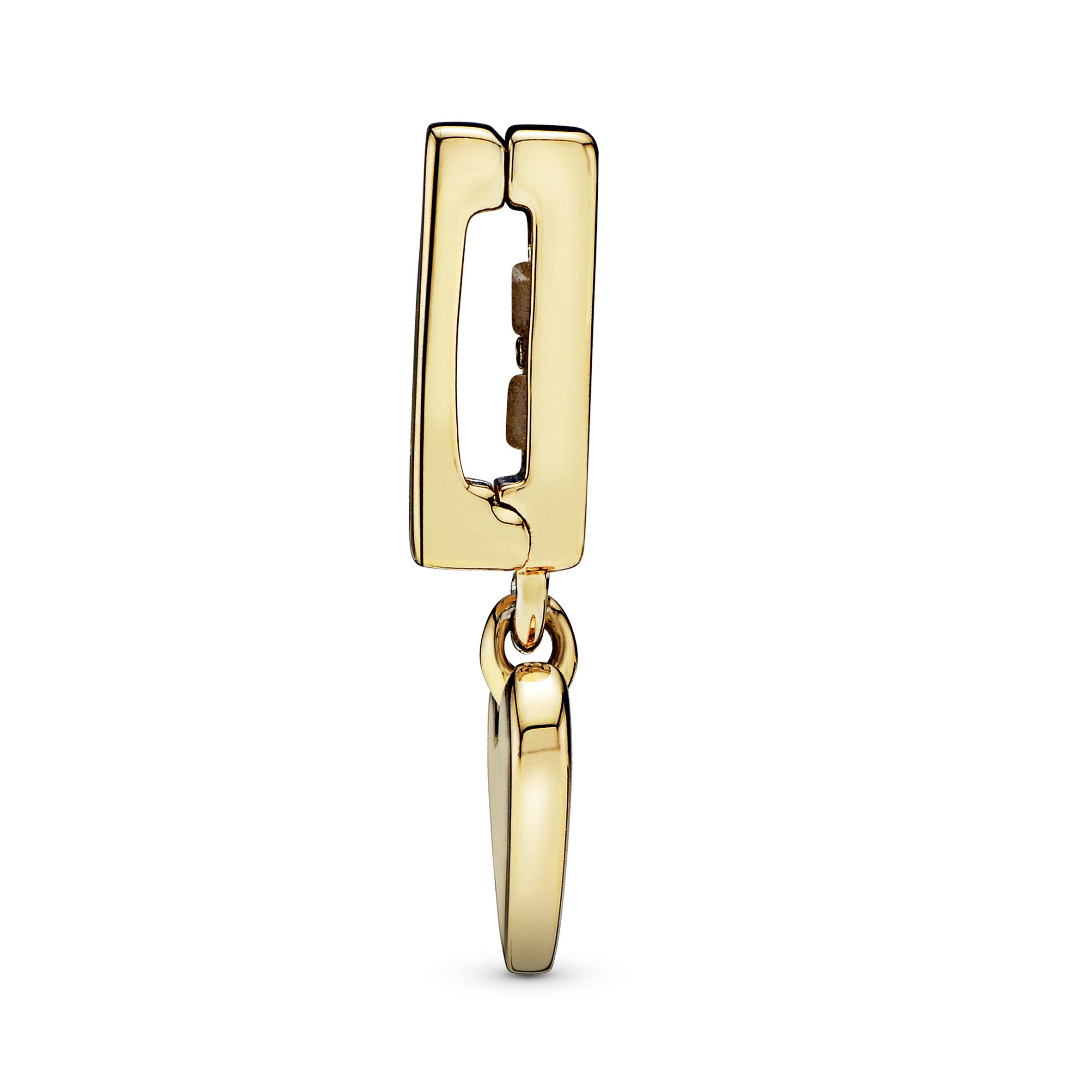 PANDORA Reflexions dangling heart clip charm in 14k Gold Plated