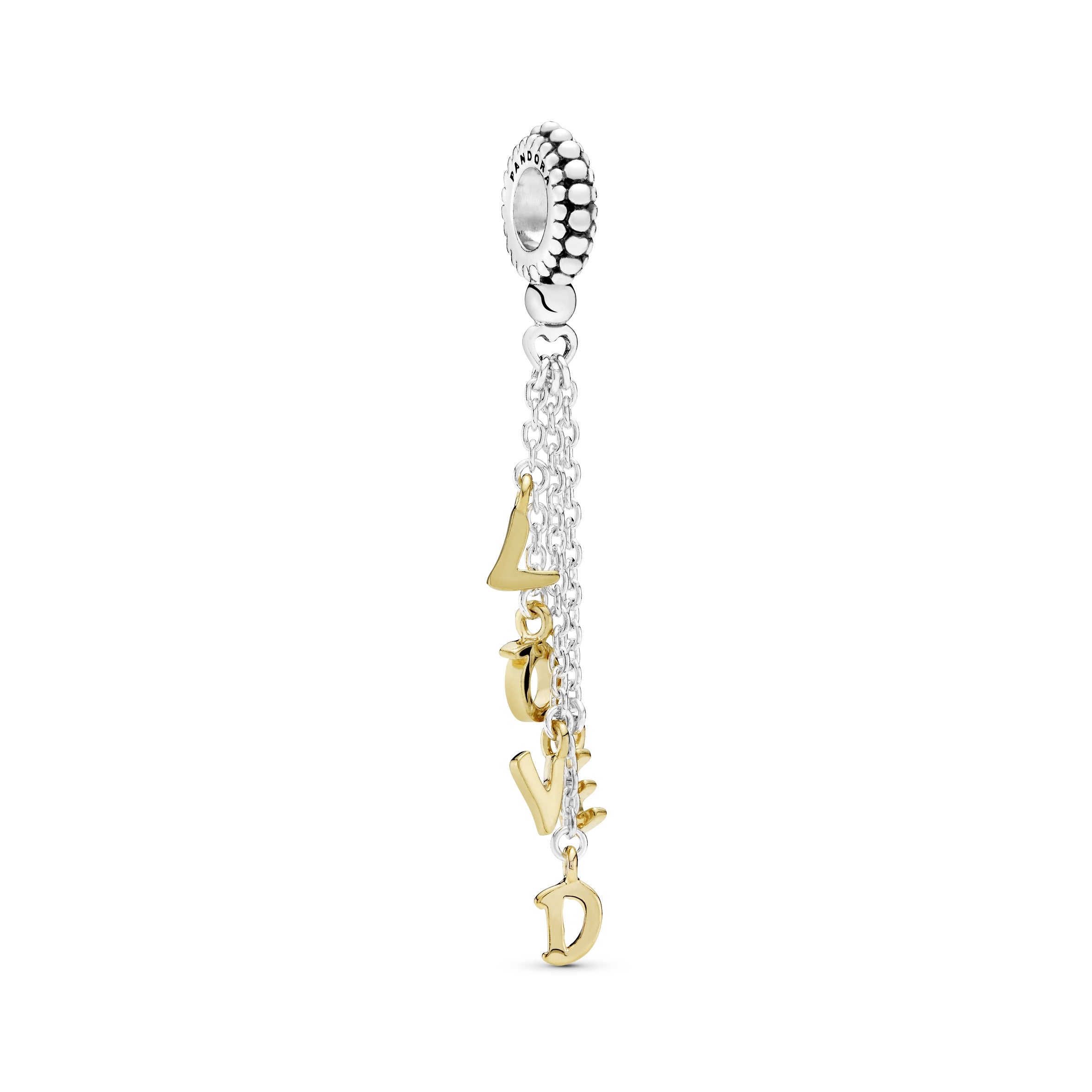 Chained loved 14k Gold Plated  and silver dangle