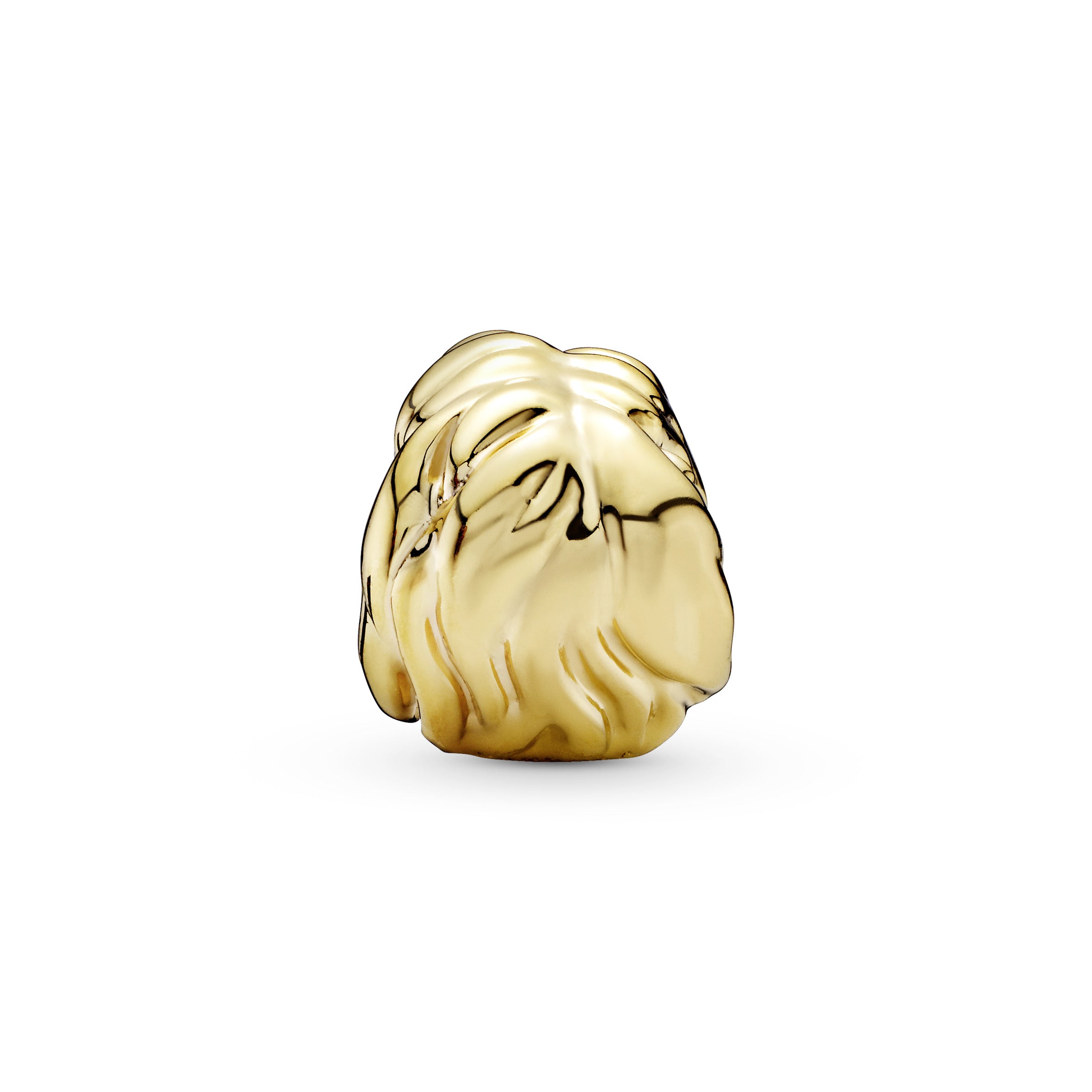 Disney Simba 14k Gold Plated charm with black and brown enamel