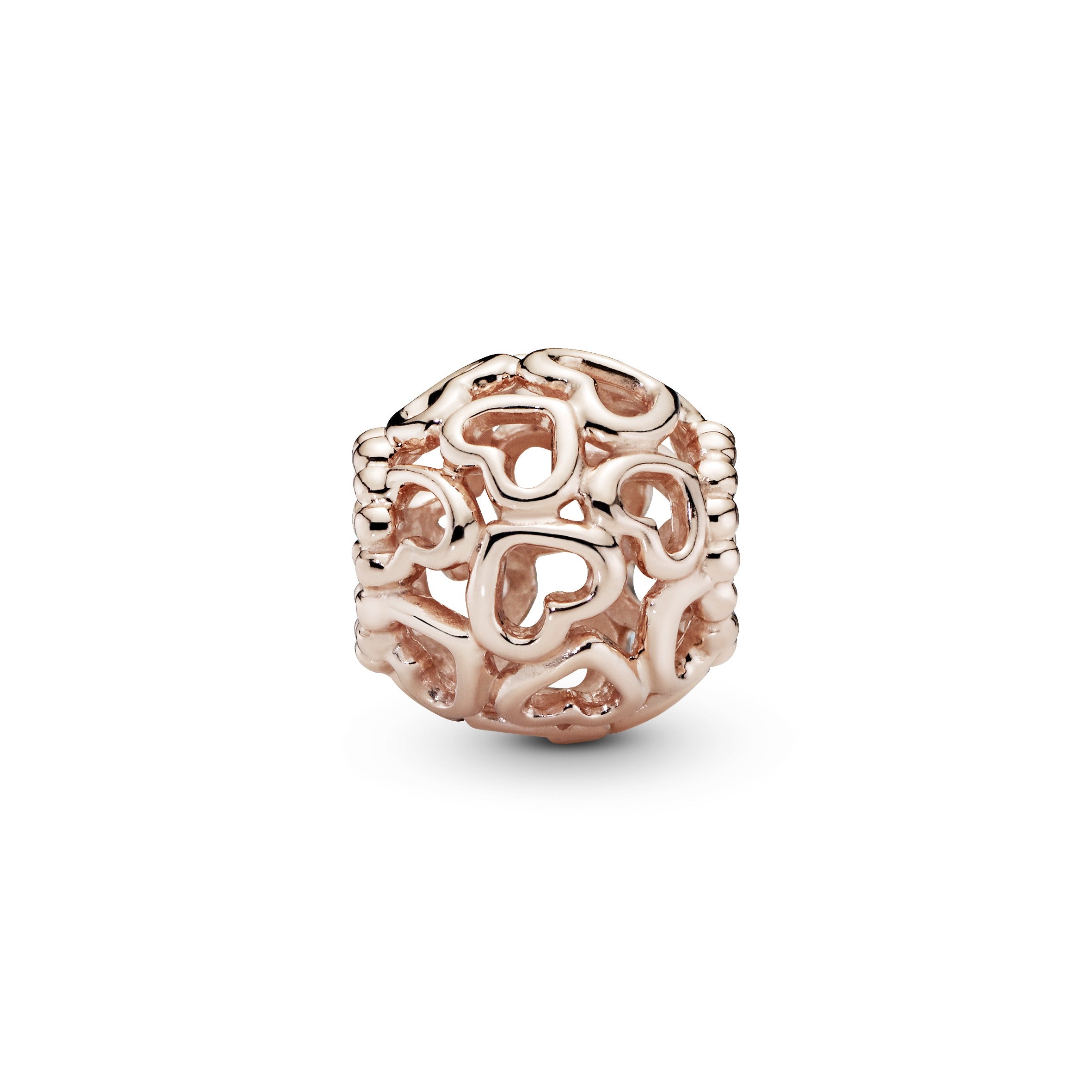 Openwork hearts 14k Rose Gold-plated charm
