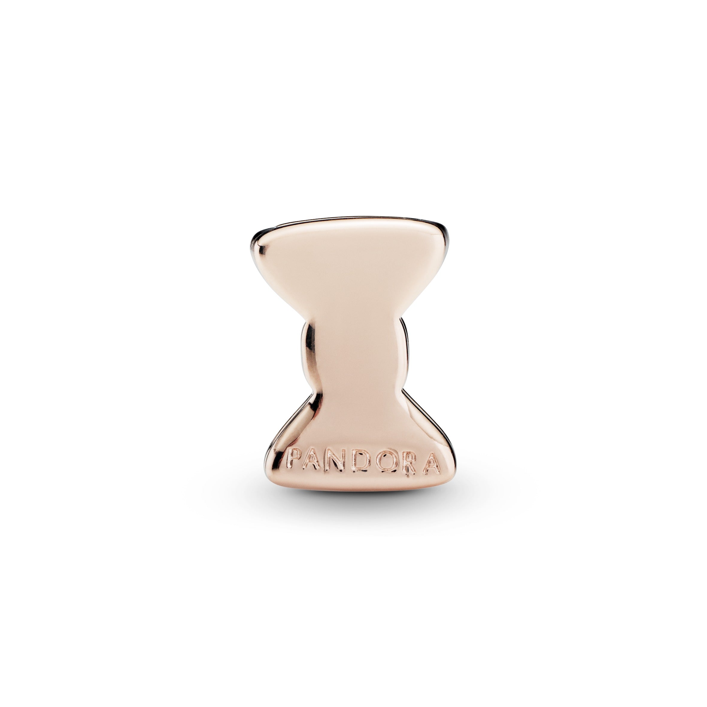 PANDORA Reflexions bow clip charm in PANDORA Rose