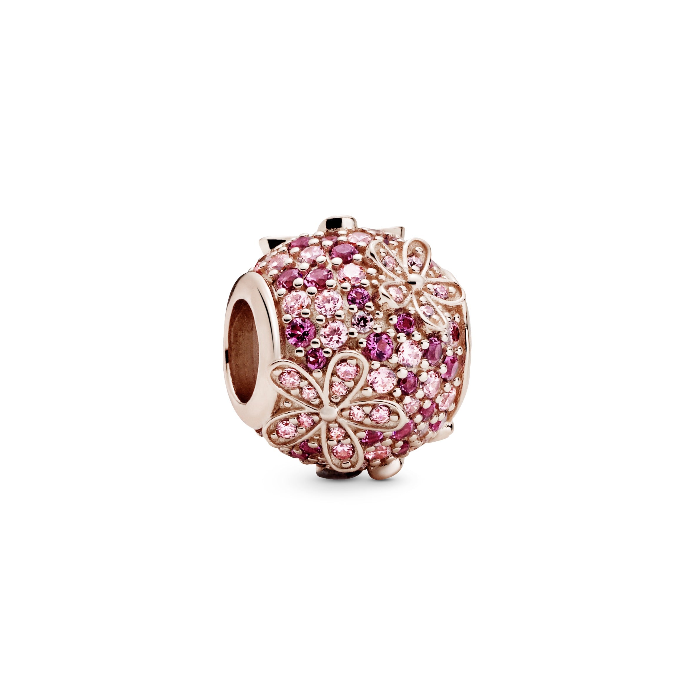 Pink Pavé Daisy Flower Charm