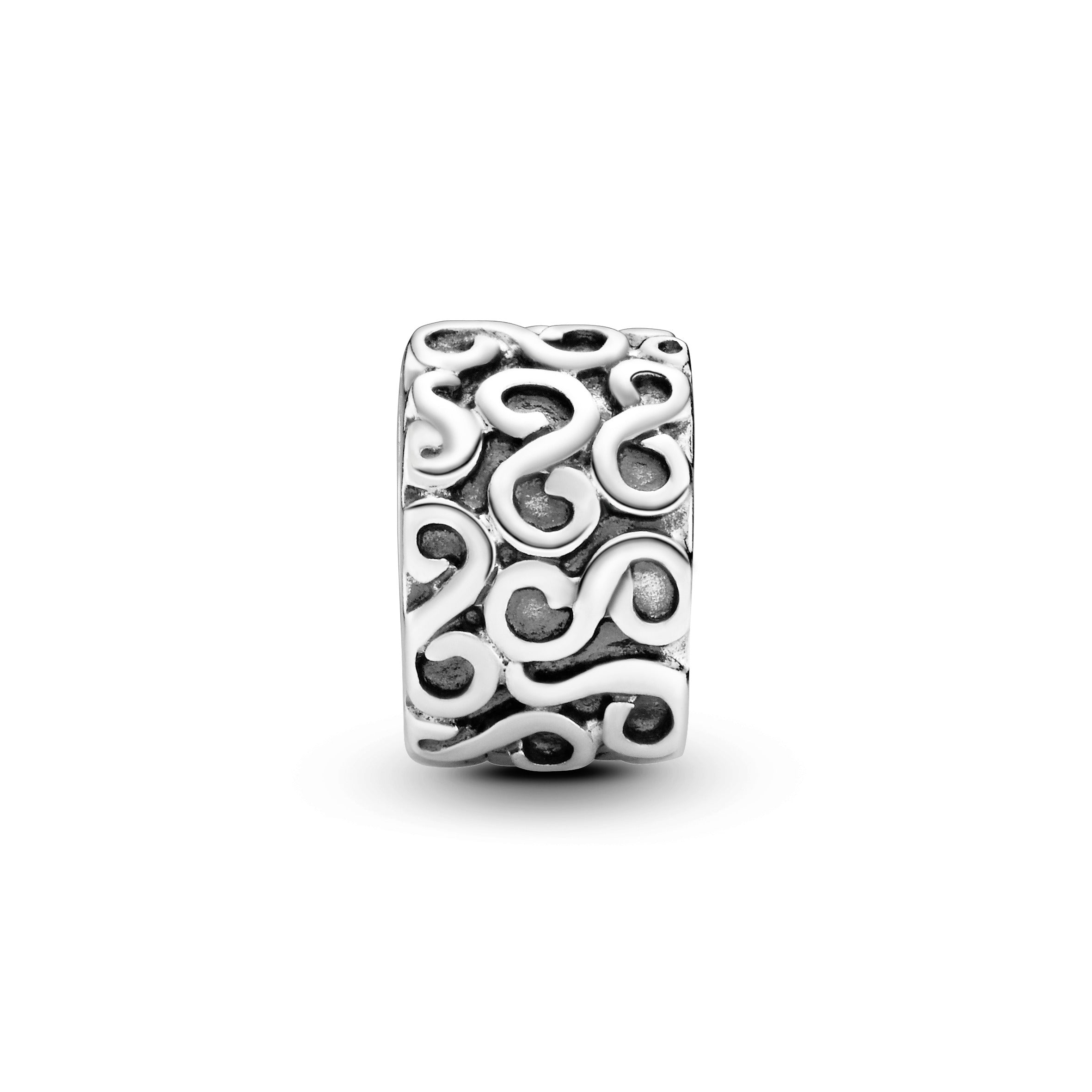 Abstract silver clip