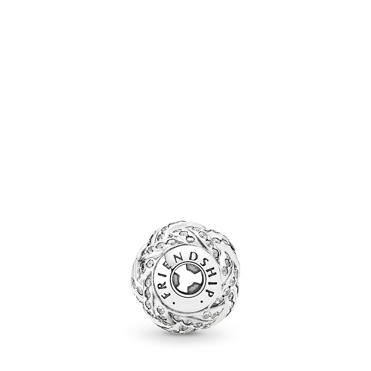 FRIENDSHIP ESSENCE COLLECTION charm in silver with clear cubic zirconia