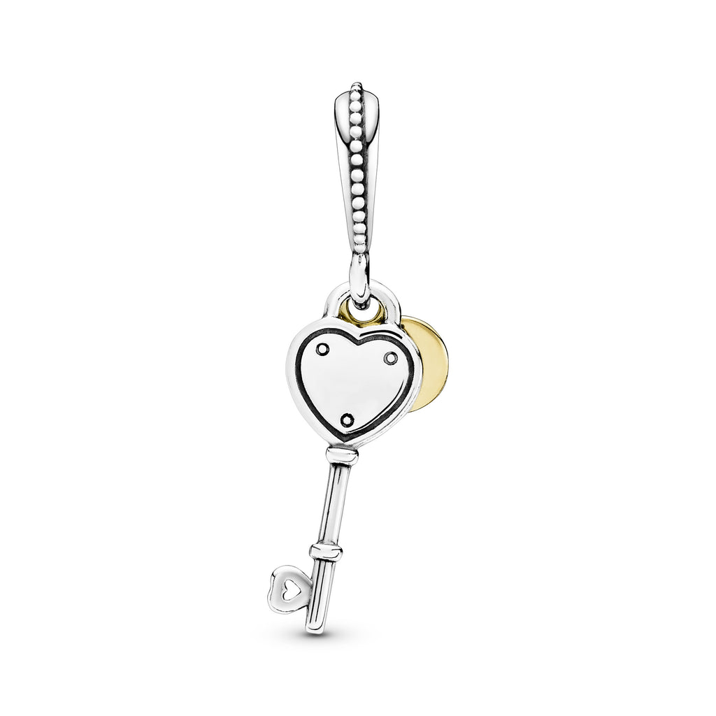Key silver dangle with 14k keyhole – Pandora Jordan
