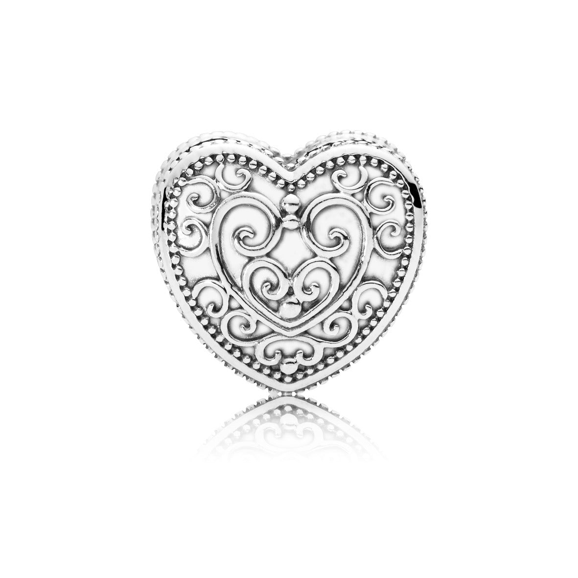 Heart silver clip