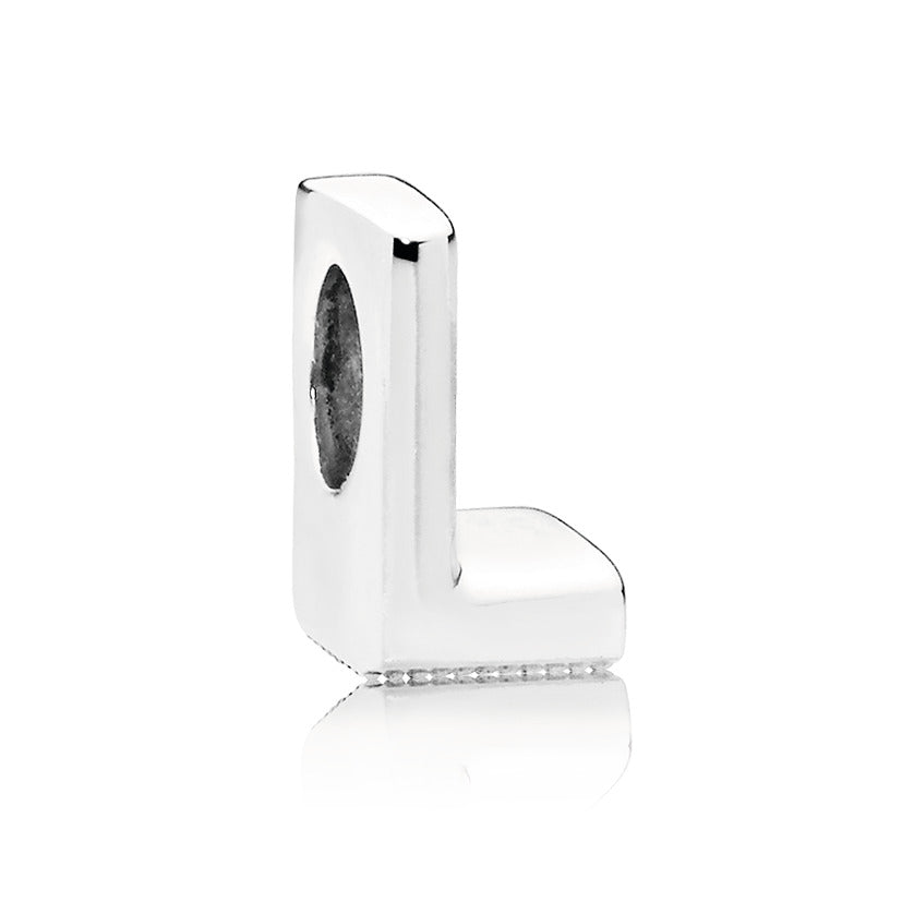 Letter L silver charm