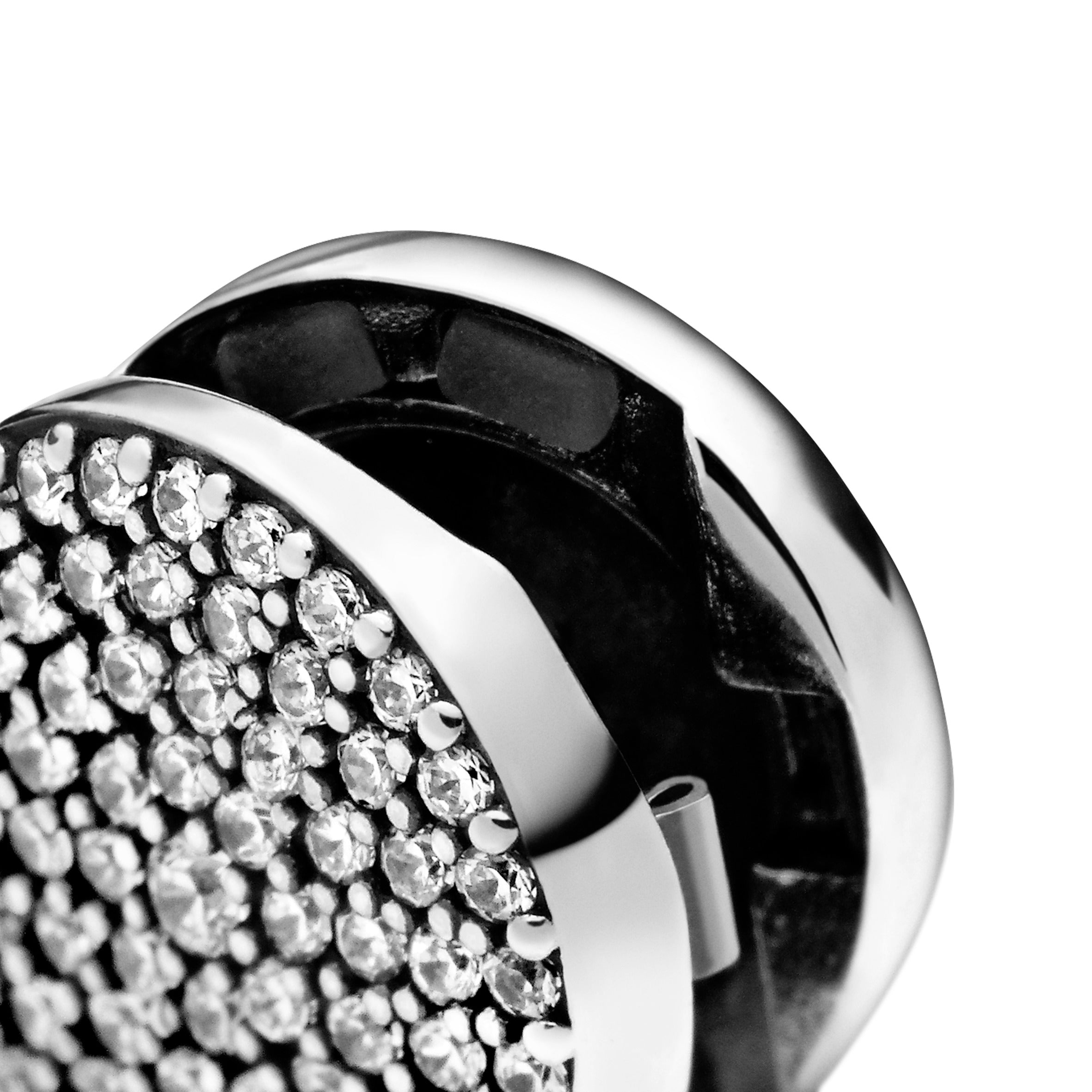 PANDORA Reflexions silver clip charm with clear cubic zirconia