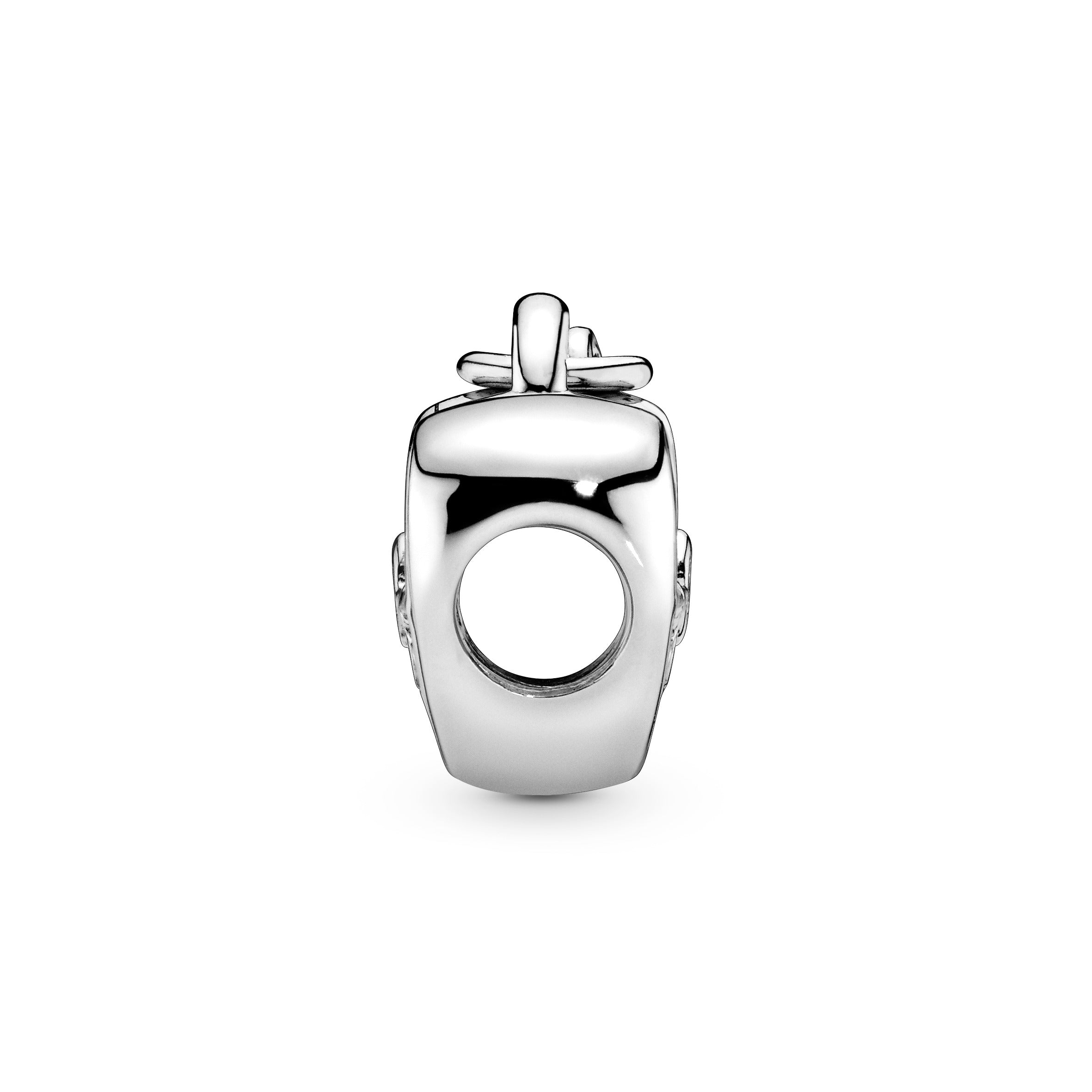 Heart padlock and key silver charm