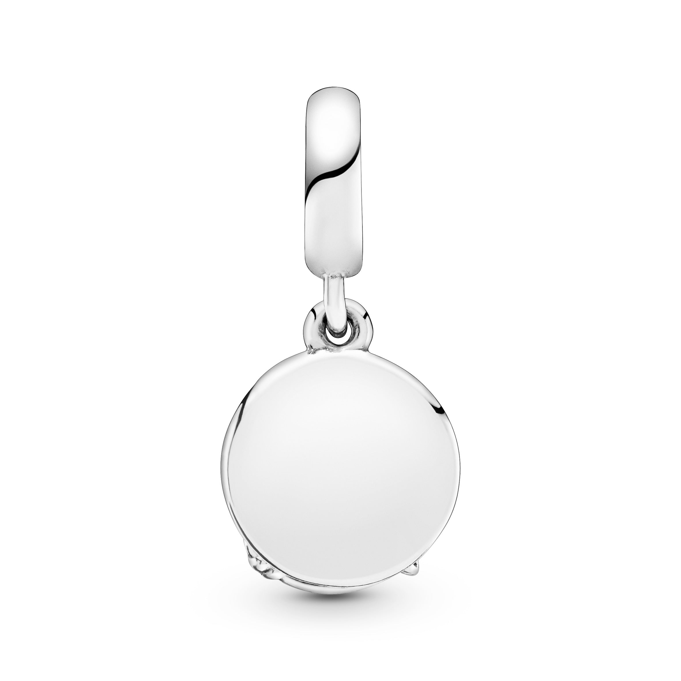 Wheatfield bird and mouse silver dangle with purple enamel, red and clear cubic zirconia