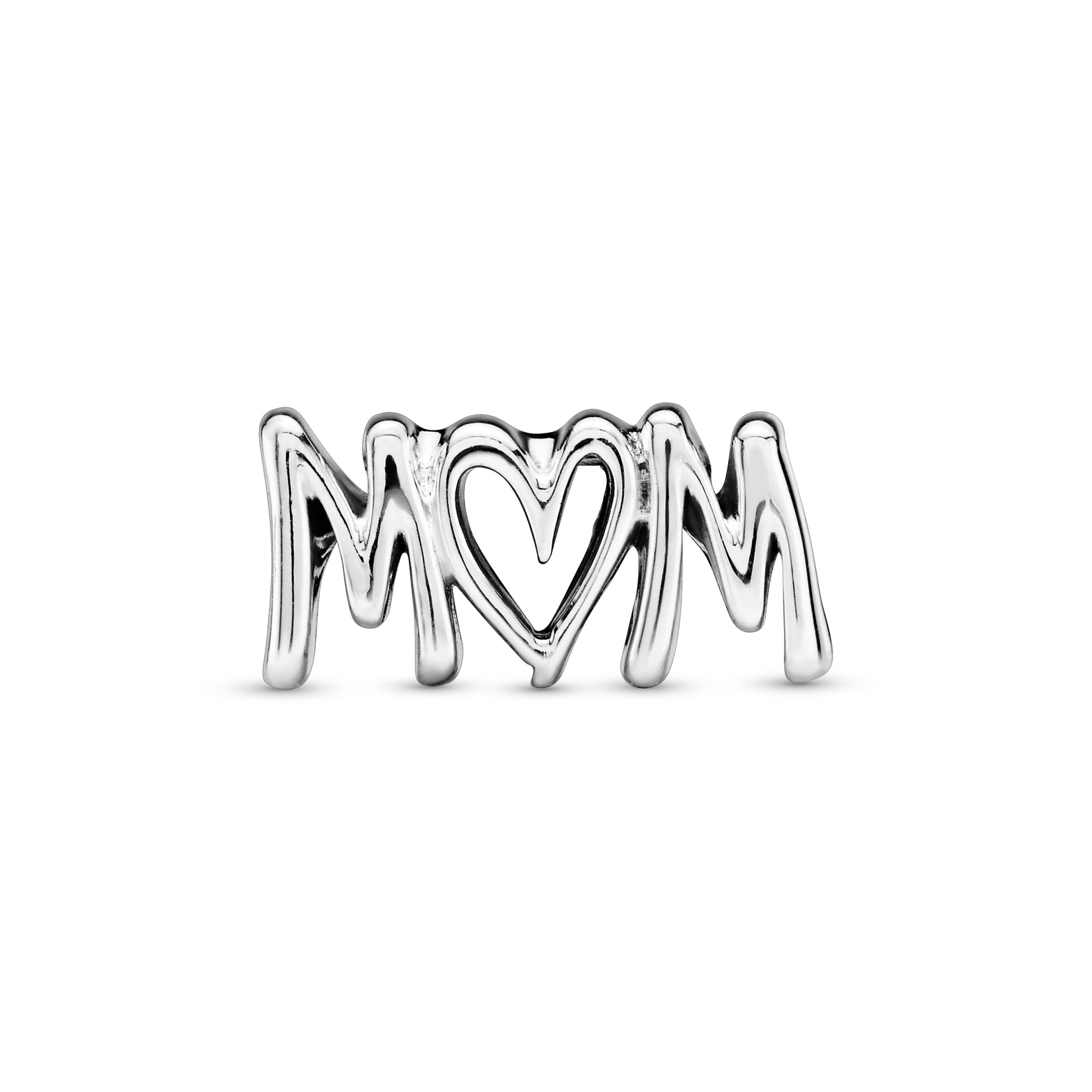 Mum silver charm