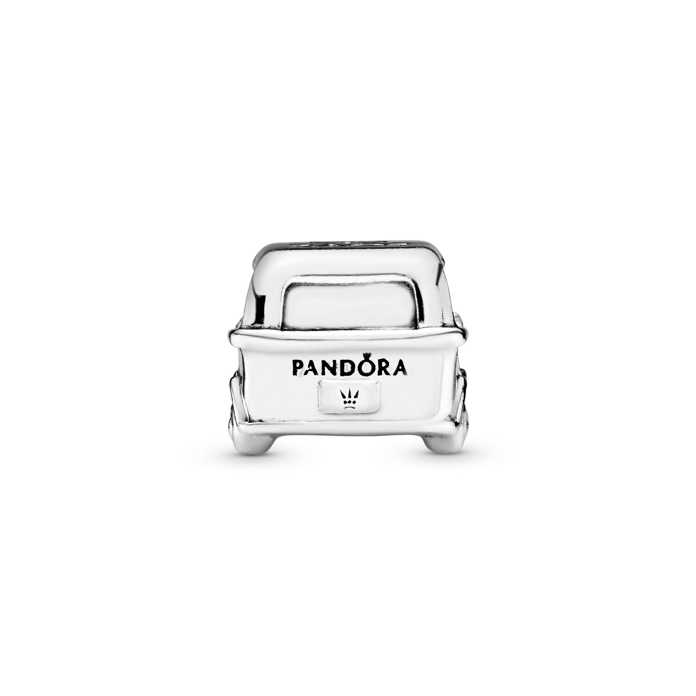 Old school van silver charm with pink enamel