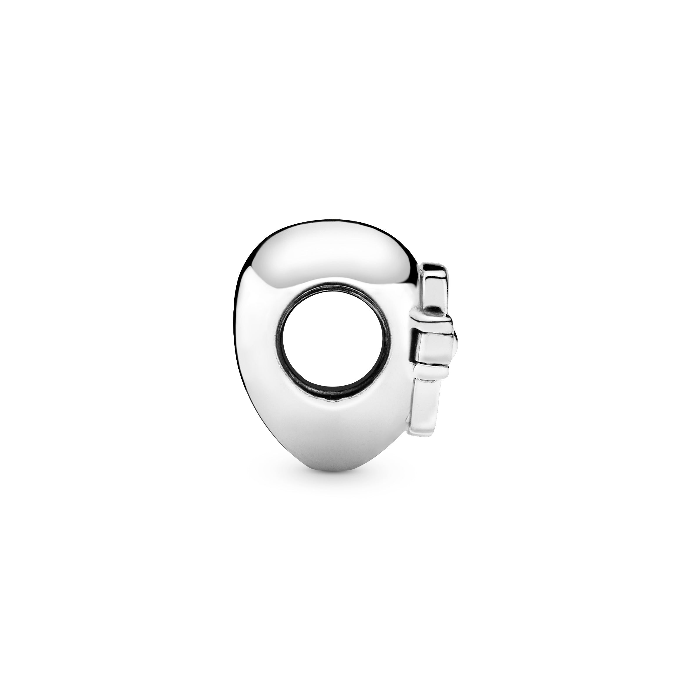 Mum heart silver charm with blue enamel