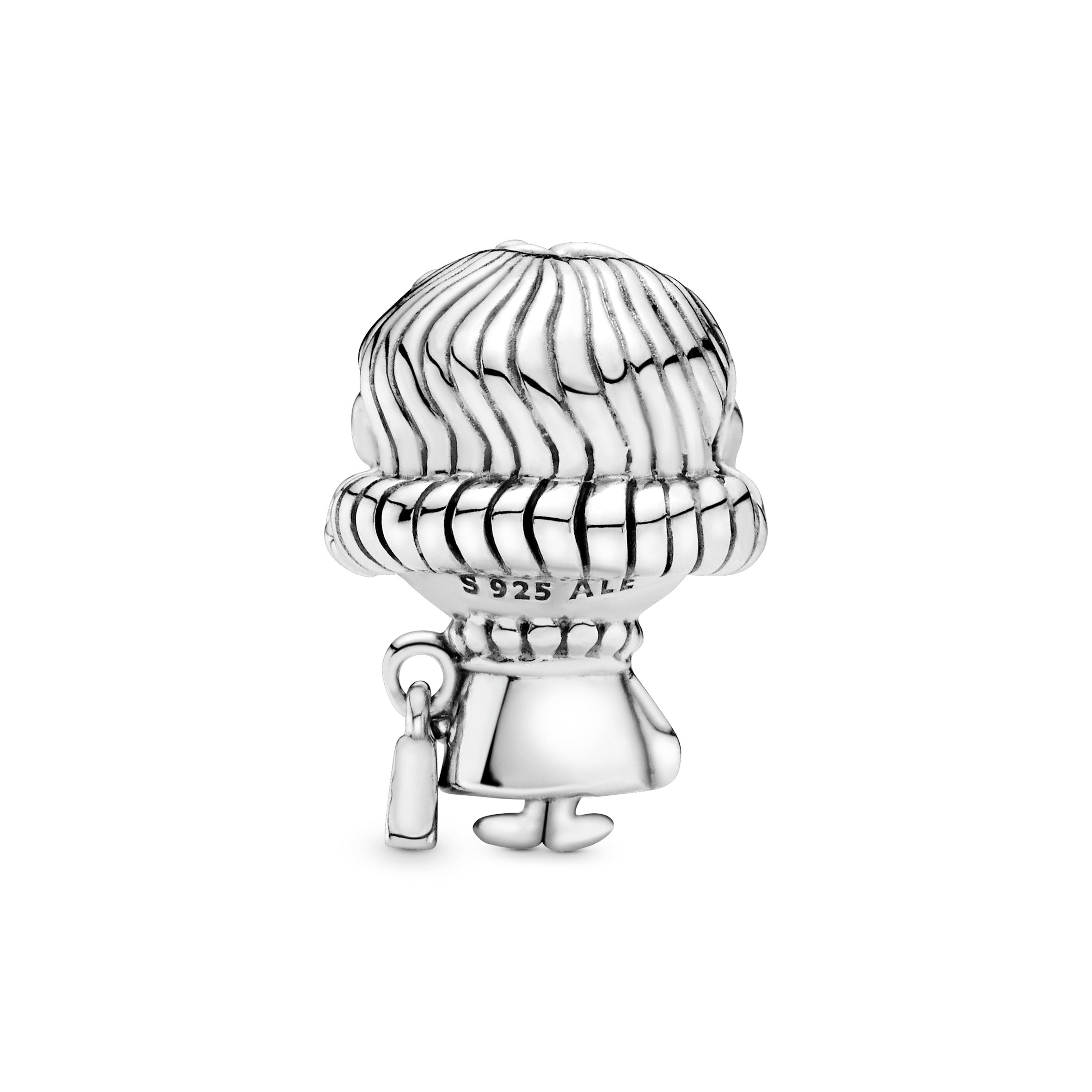Grandmother silver charm with pink enamel
