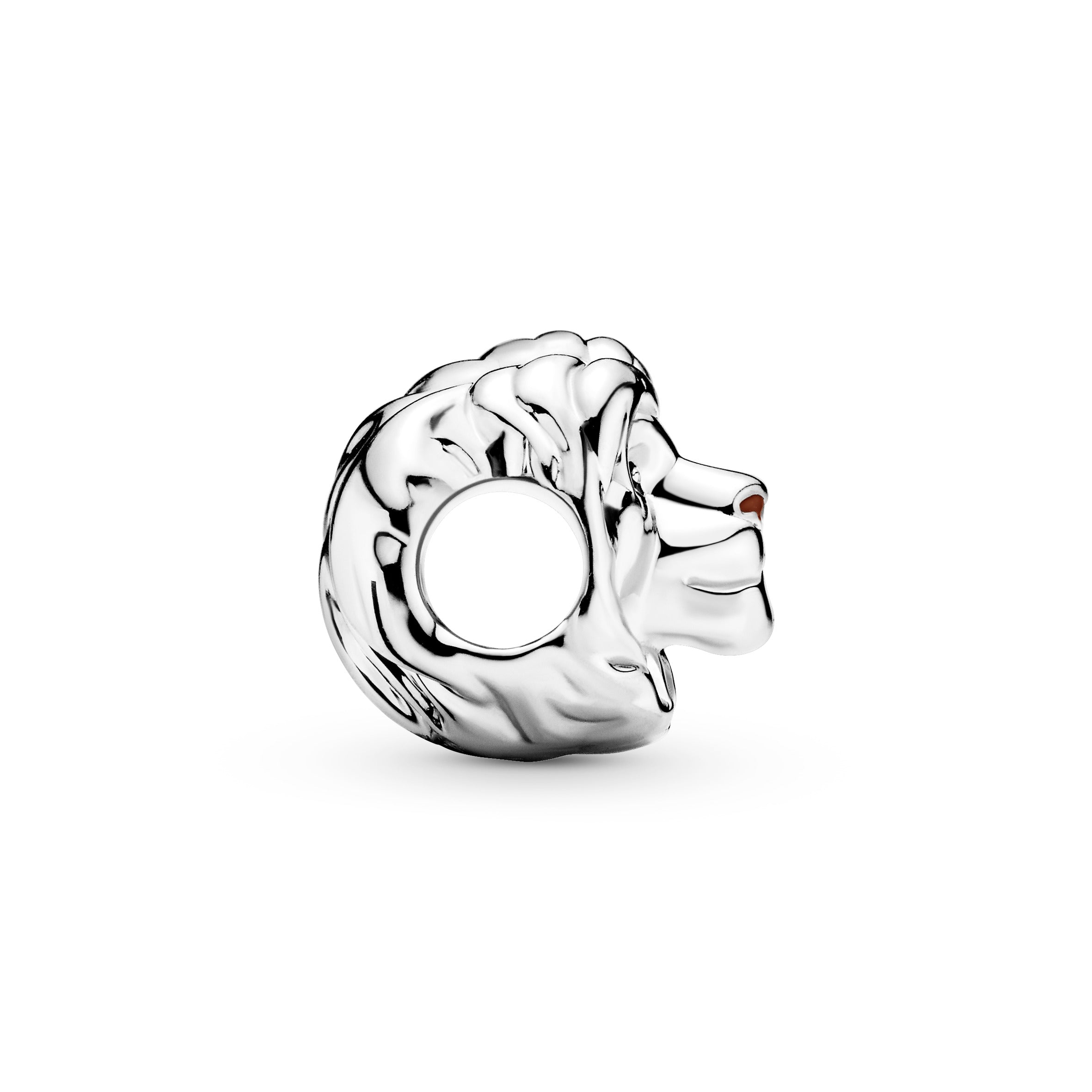 Disney Simba silver charm with black and brown enamel