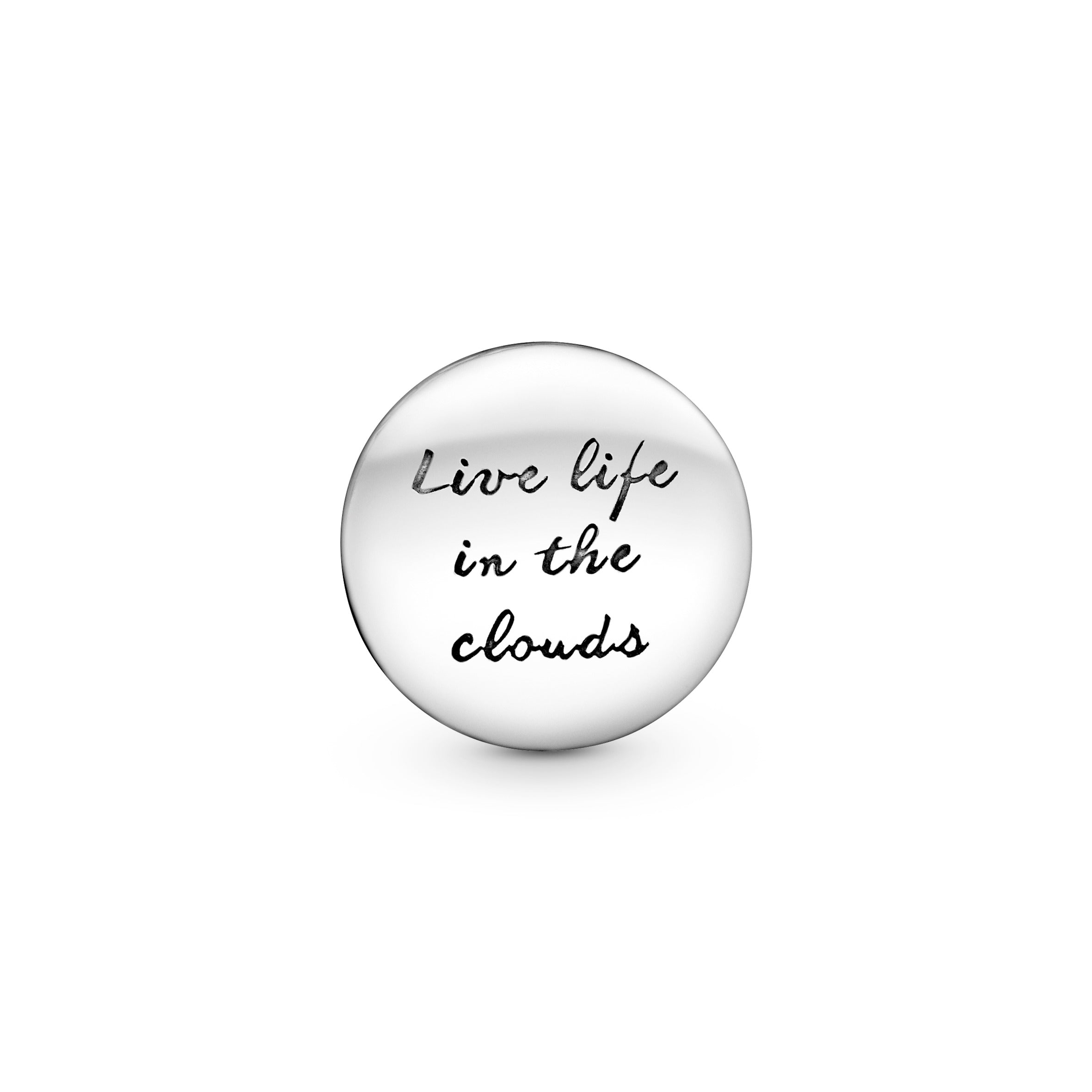 Air balloons silver charm with clear cubic zirconia, pink, purple and white enamel