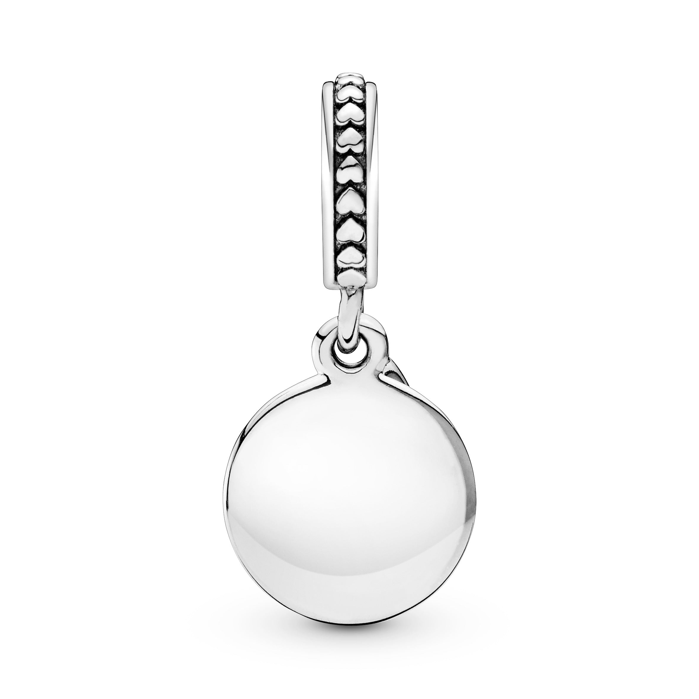 Youre my rock silver dangle with clear cubic zirconia