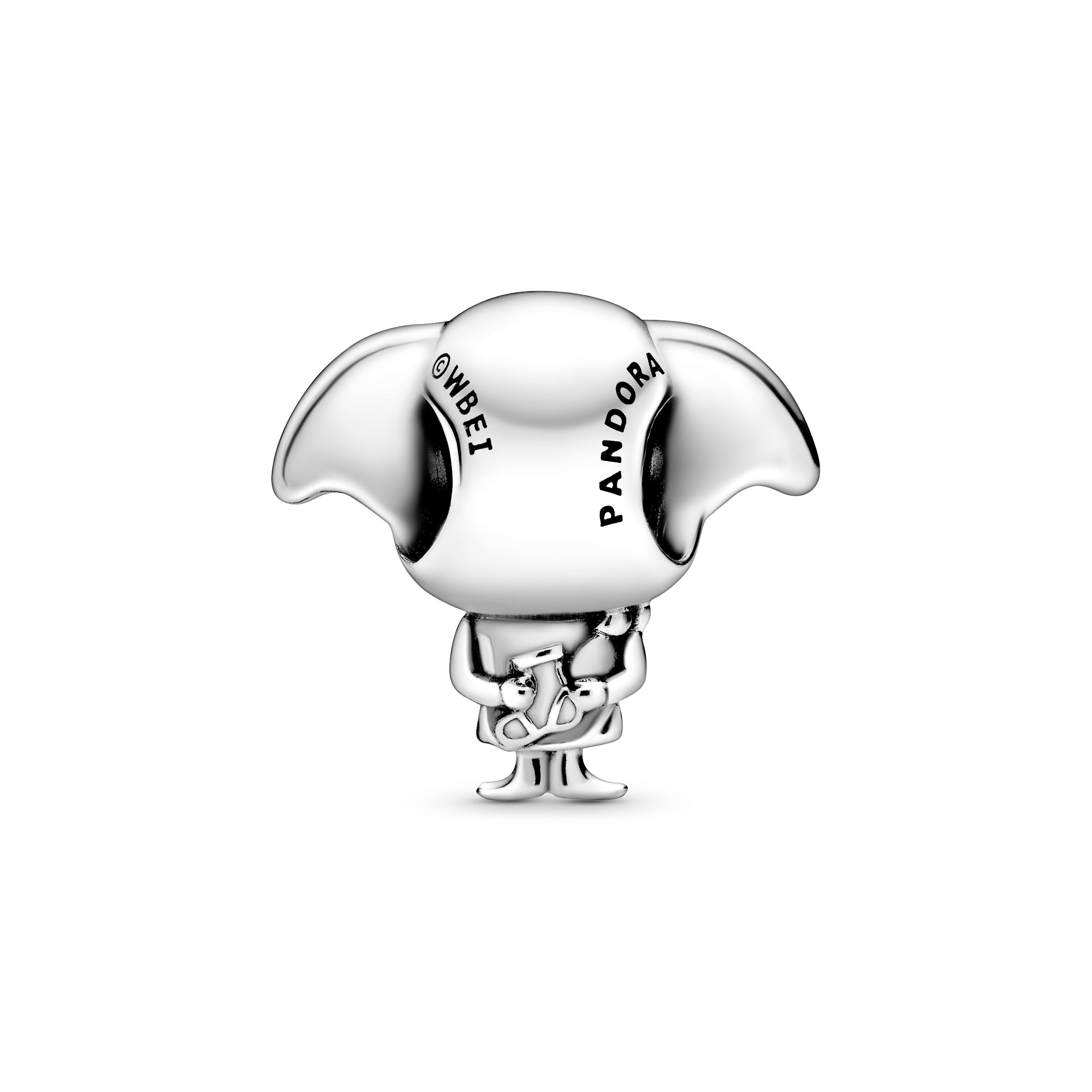 Harry Potter, Dobby the House Elf sterling silver charm with black and white enamel