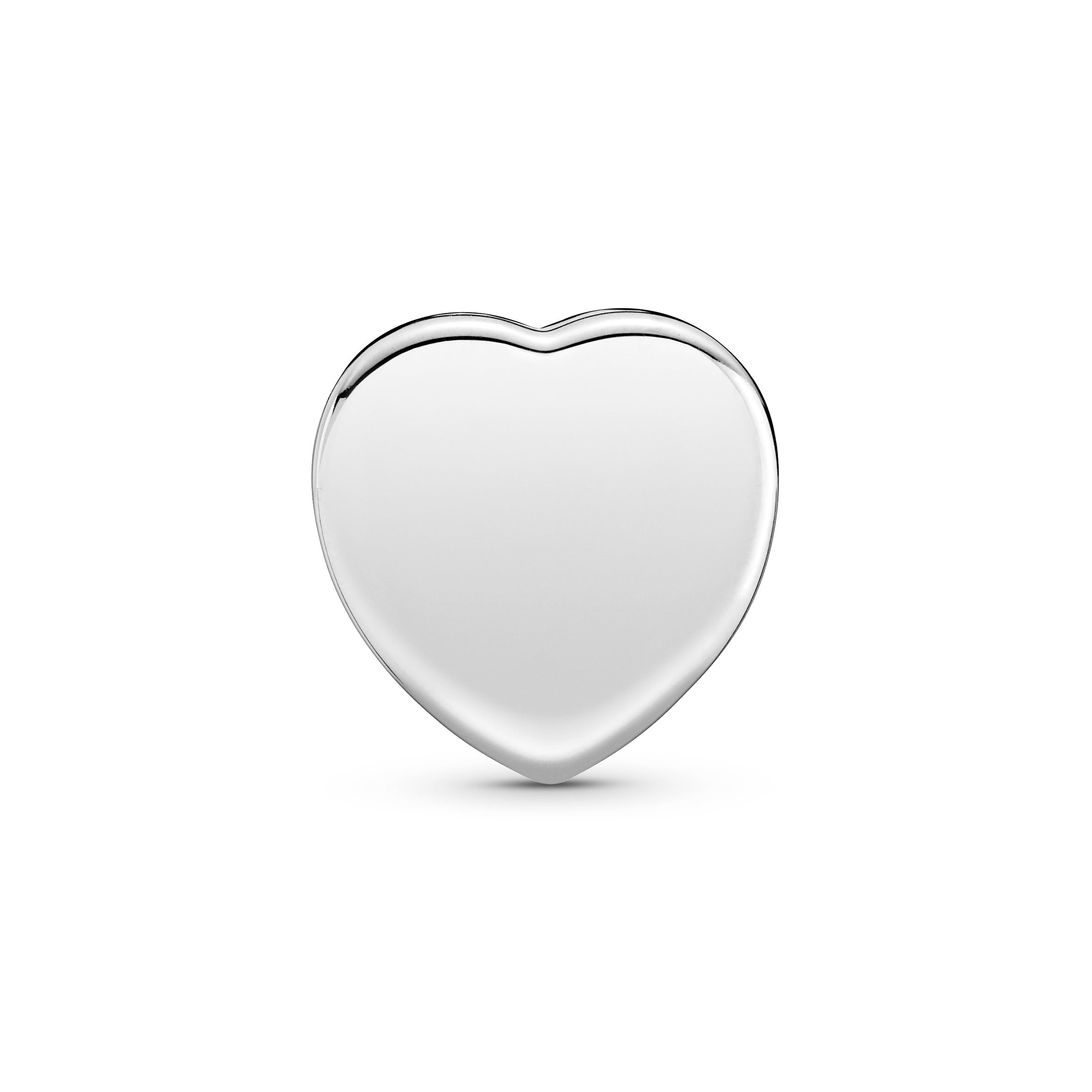 Heart sterling silver clip charm with clear cubic zirconia