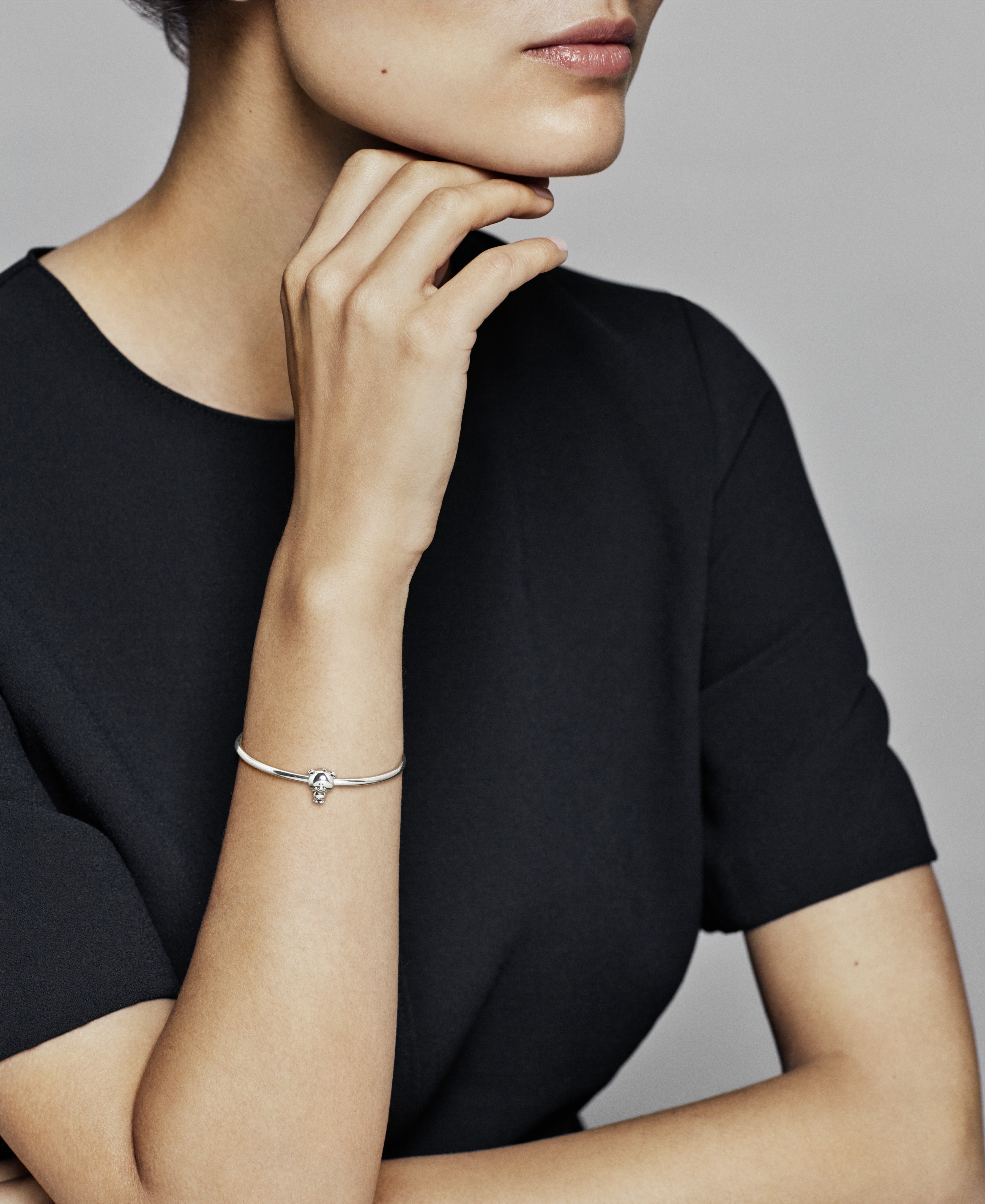 Teddy bear sterling silver charm