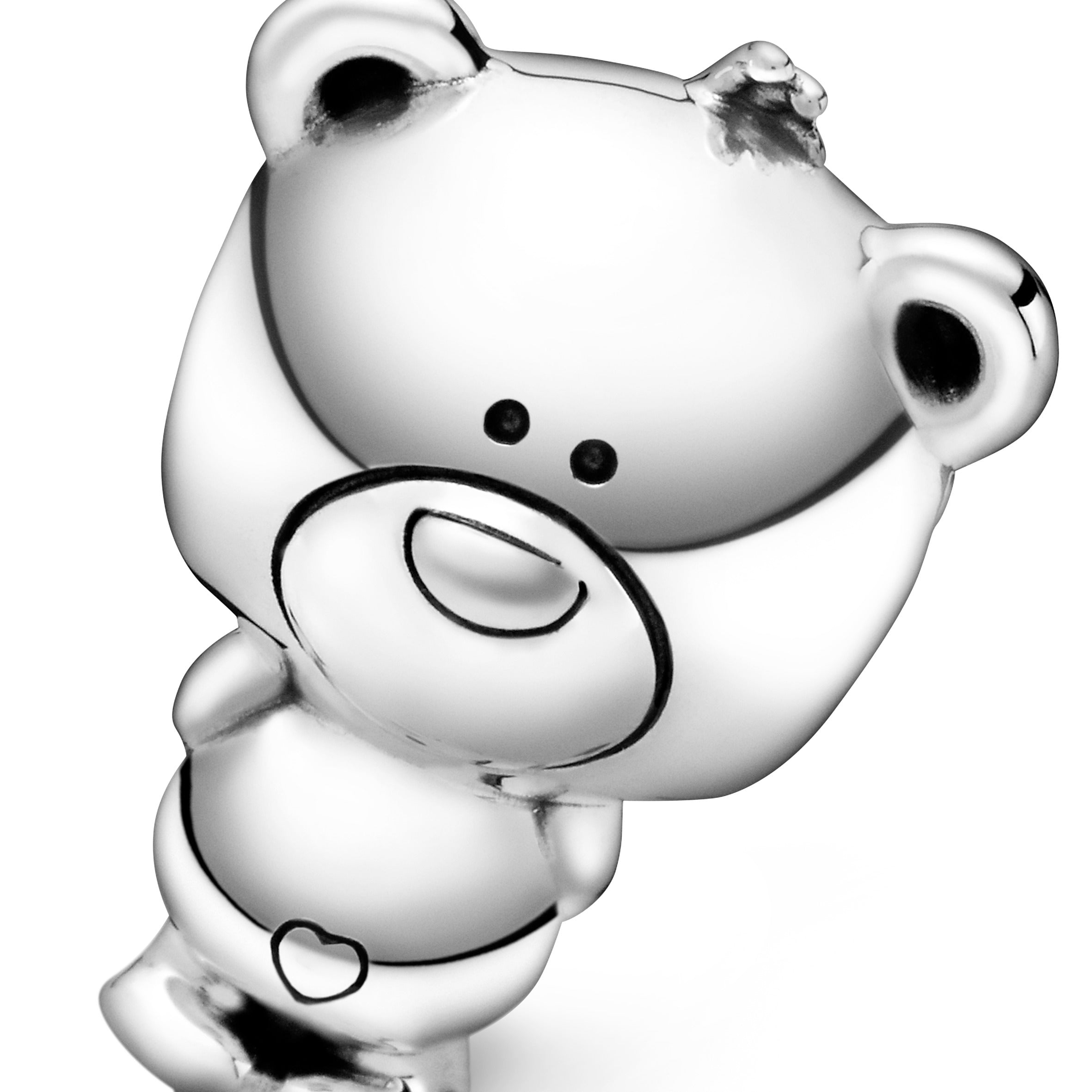 Teddy bear sterling silver charm