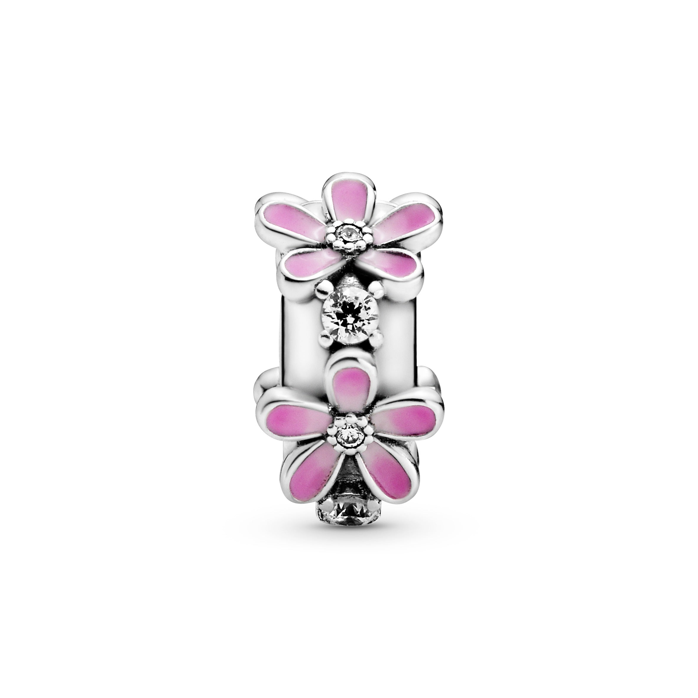 Pink Daisy Flower Clip Charm