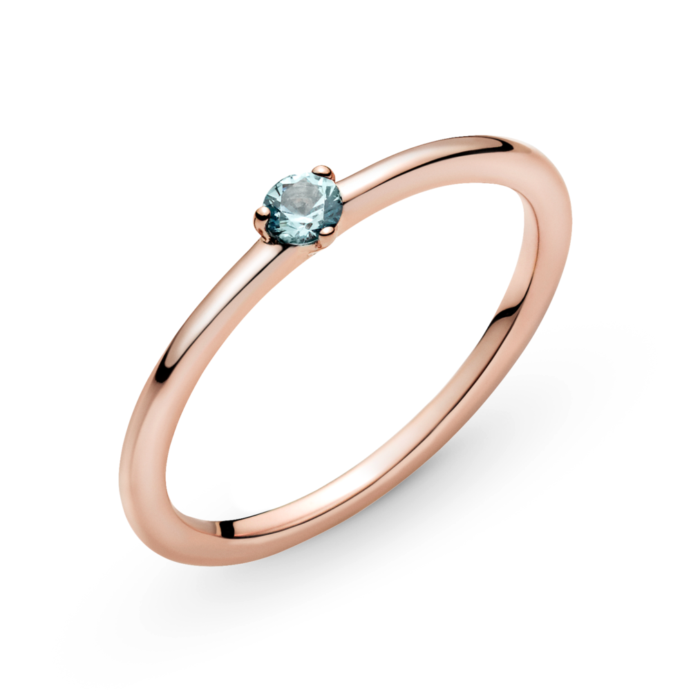 Light Blue Solitaire Ring