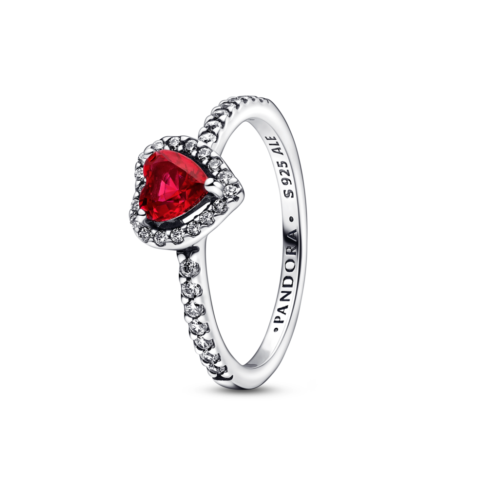 Elevated Red Heart Ring - Main Image