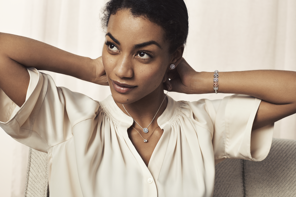 Sparkling Double Halo Collier Necklace