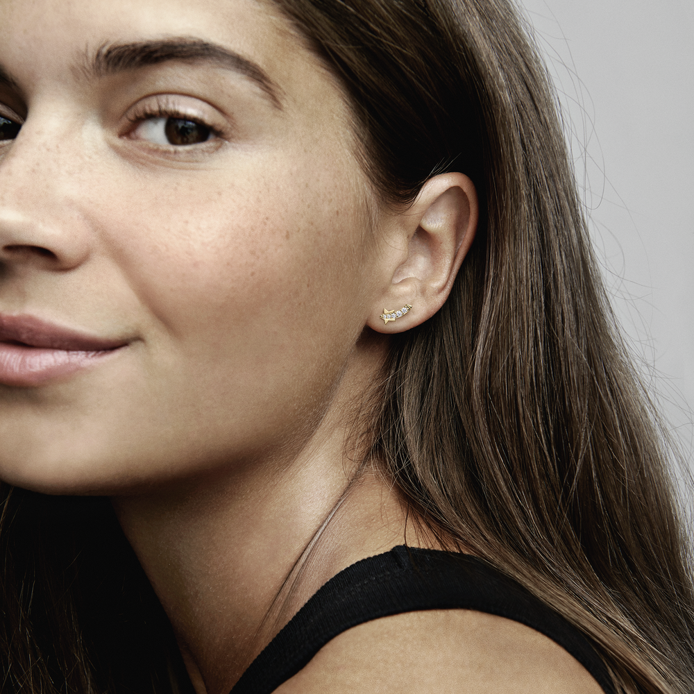Shooting Star Pavé Stud Earrings