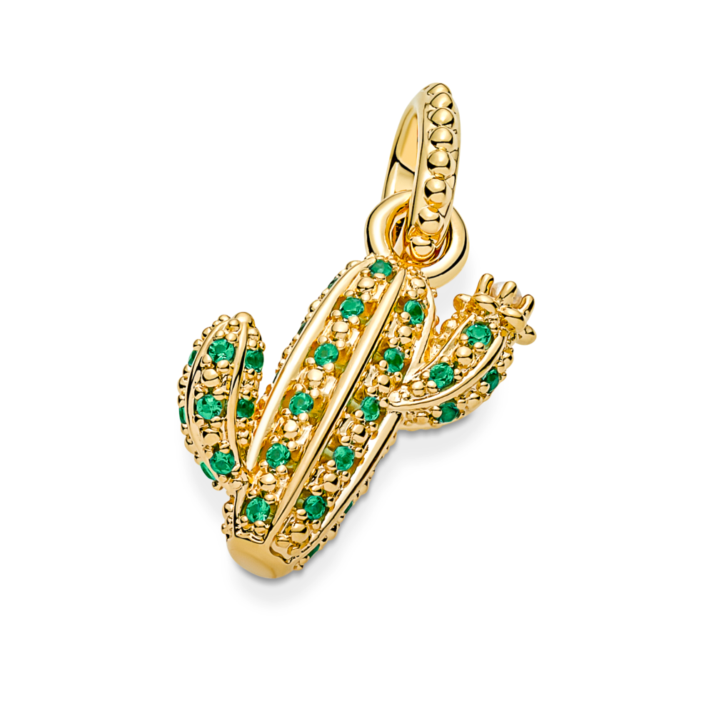 Sparkling Desert Cactus Pendant