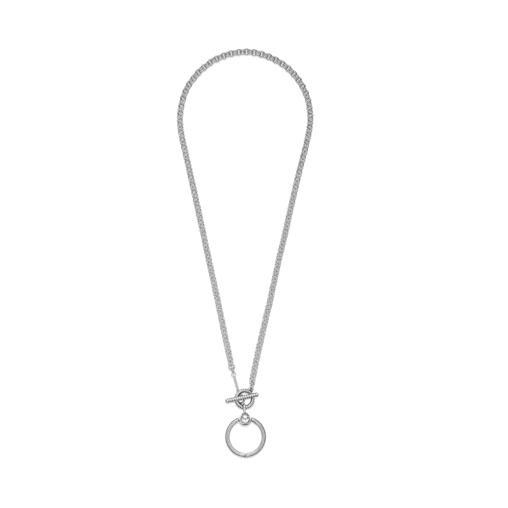Pandora Moments O Pendant T-bar Necklace