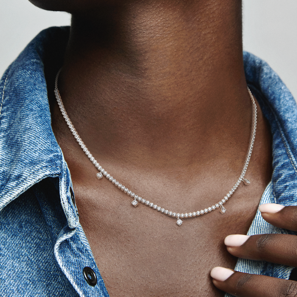 Sparkling Drop Collier Necklace