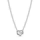 Sparkling Infinity Heart Collier Necklace