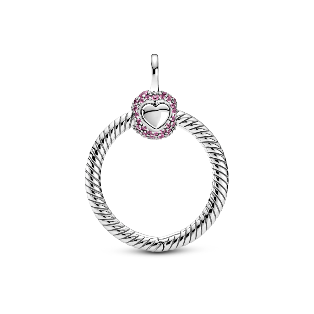 Pandora Moments Small Pink Pavé O Pendant