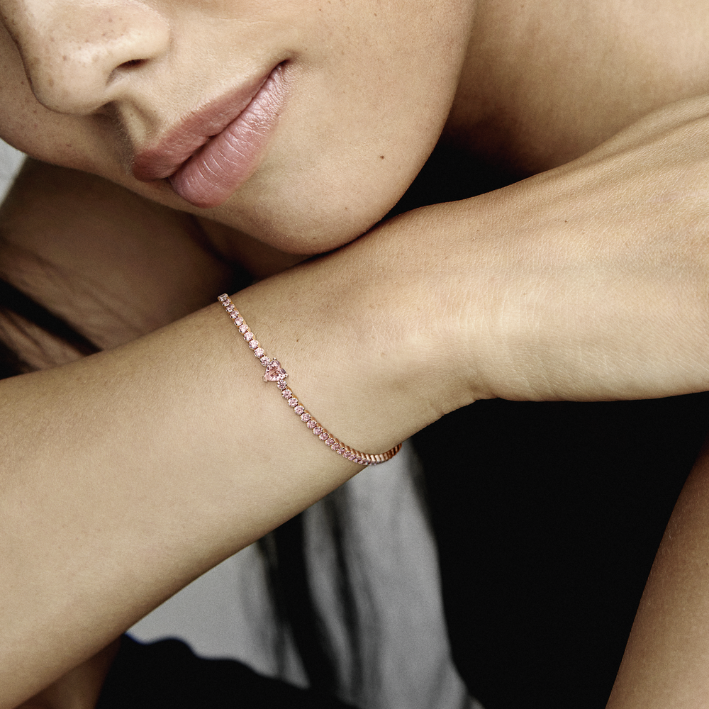 Sparkling Heart Tennis Bracelet Pandora Jordan