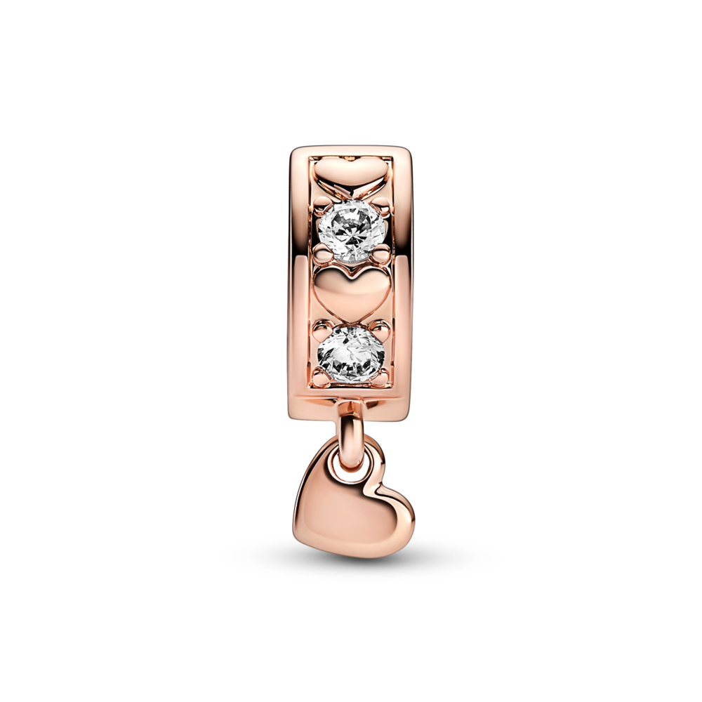 Infinite Hearts Sparkling Dangling Clip Charm