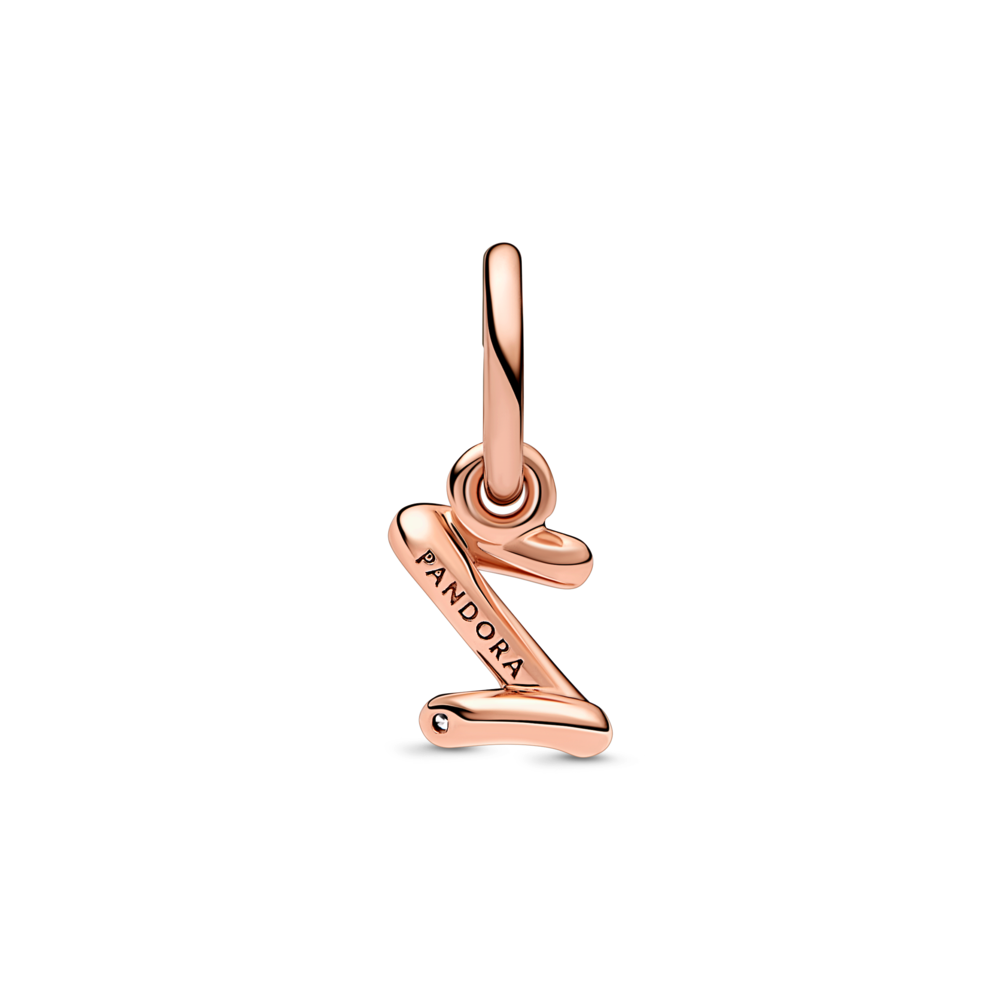 Letter Z Script Alphabet Dangle Charm