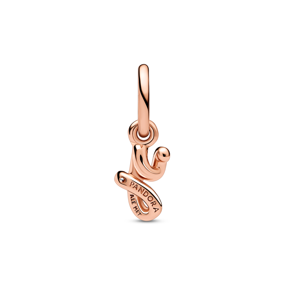 Letter Y Script Alphabet Dangle Charm