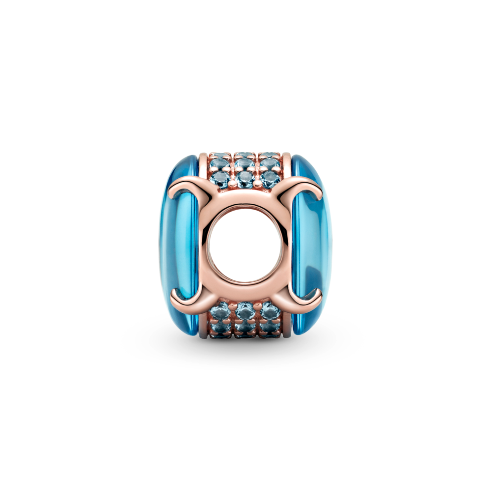 Blue Oval Cabochon Charm