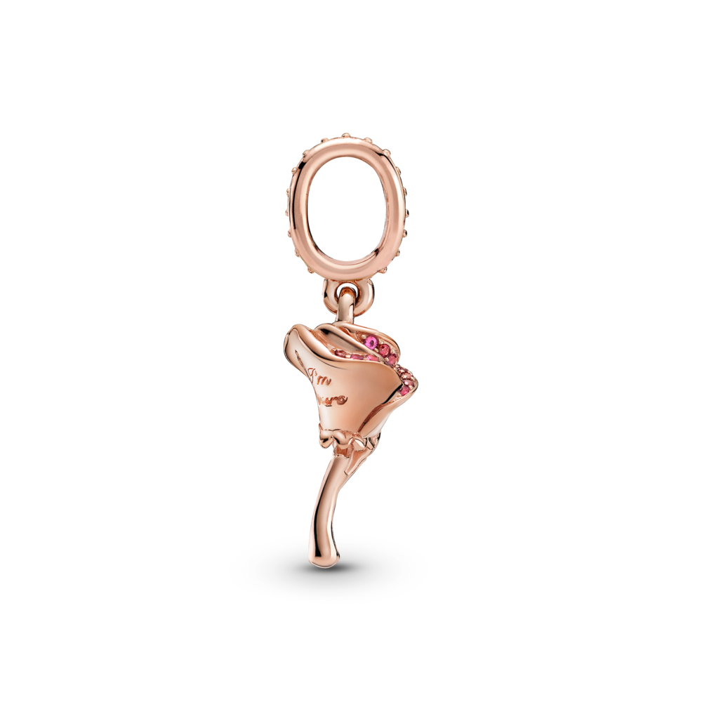 Rose Flower Dangle Charm