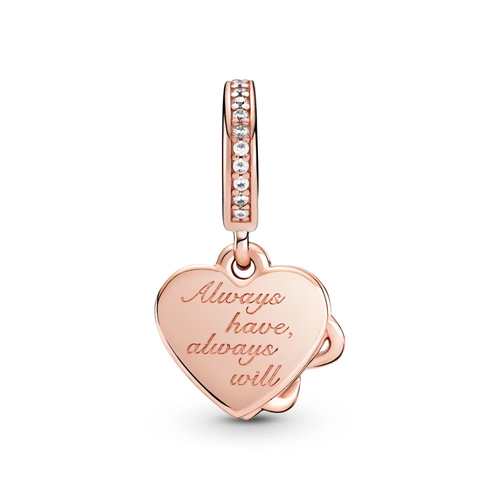 Love You Infinity Heart Dangle Charm