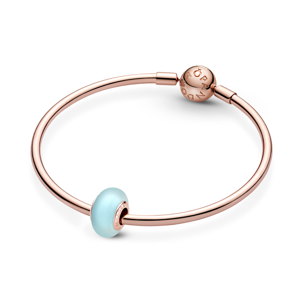 Matte Blue Murano Glass Charm