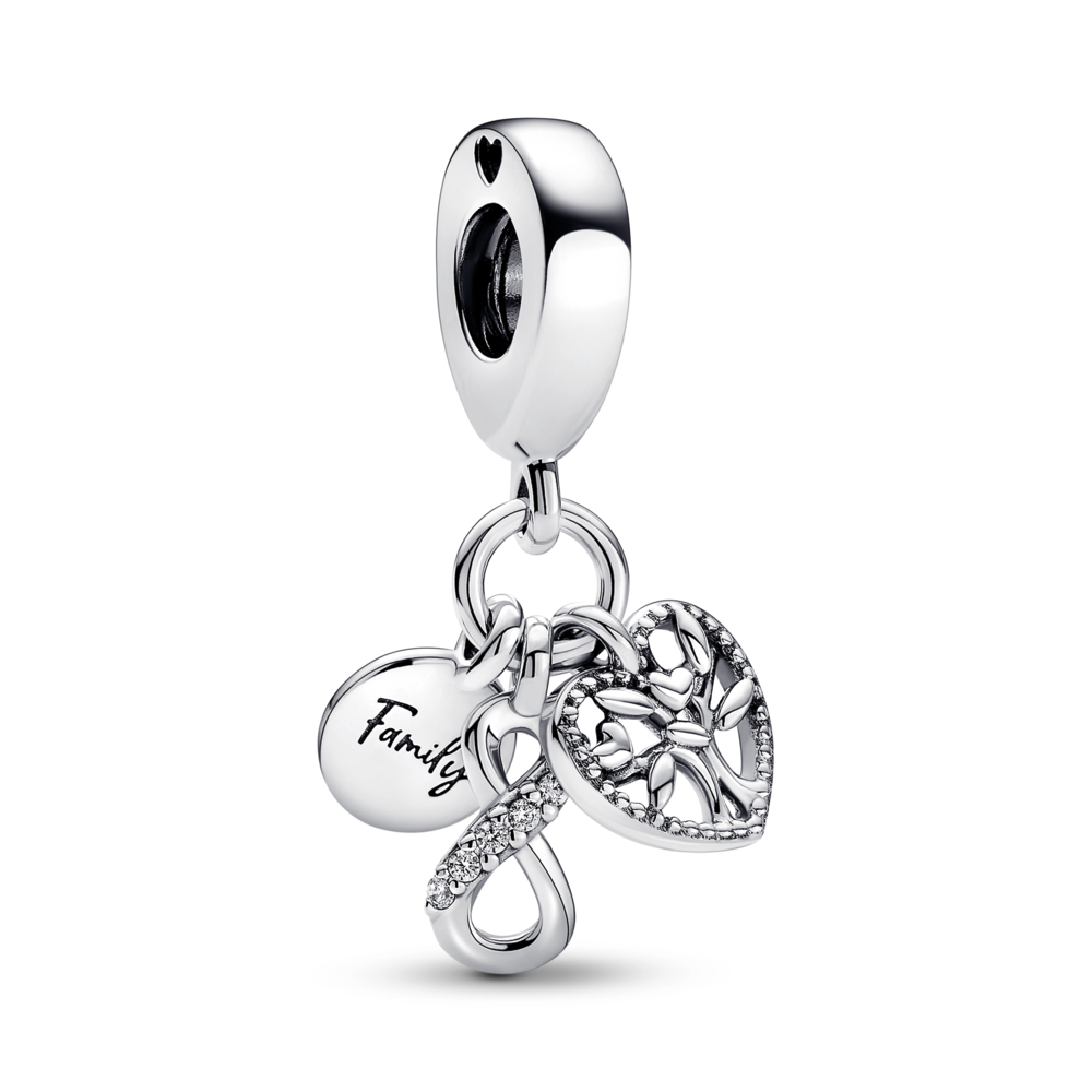Dangle Charm Pandora Openwork Family Tree Heart Charm Family